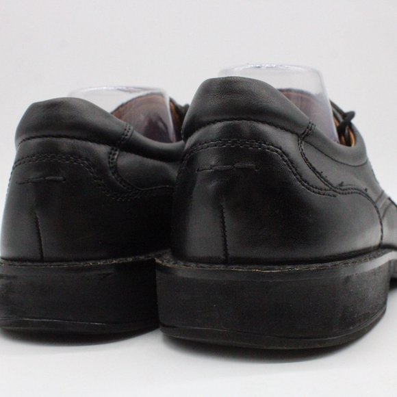ECCO Seattle Oxfords Shoes Men Black Leather Lace Up Bike Toe Genuine Leather 46 - Picture 7 of 10